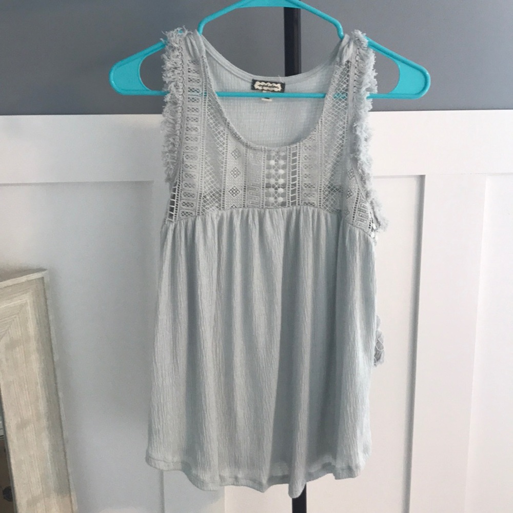 Light blue blouse with cute details